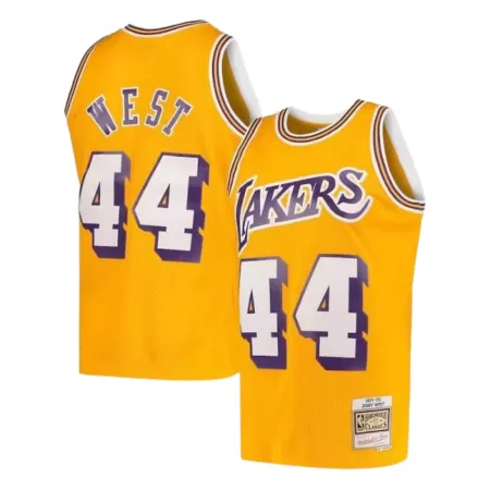 Men's Los Angeles Lakers Jerry West #44 Gold Retro Jersey - uafactory