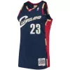 Men's Cleveland Cavaliers LeBron James #23 Navy Retro Jersey - uafactory