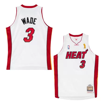 Men's Miami Heat Dwyane Wade #3 White Retro Jersey 2005/06 - uafactory