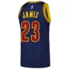 Men's Cleveland Cavaliers LeBron James #23 Navy Retro Jersey 2015/16 - uafactory