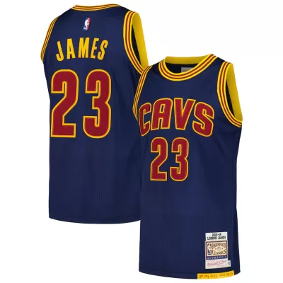 Men's Cleveland Cavaliers LeBron James #23 Navy Retro Jersey 2015/16 - uafactory