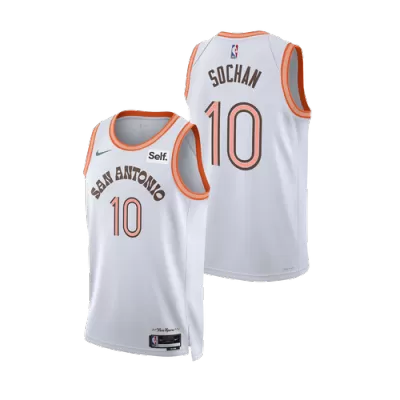 San Antonio Spurs Jeremy Sochan #10 2023/24 Swingman Jersey for men - City Edition - uafactory