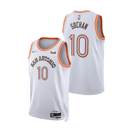 San Antonio Spurs Jeremy Sochan #10 2023/24 Swingman Jersey for men - City Edition - uafactory