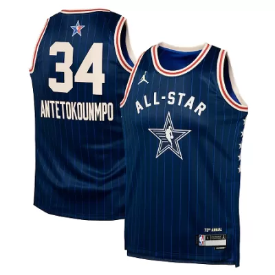 All Star Giannis Antetokounmpo #34 2024 Swingman Jersey Navy for men - uafactory