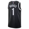 Brooklyn Nets Mikal Bridges #1 2022/23 Swingman Jersey Black for men - Association Edition - uafactory