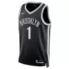 Brooklyn Nets Mikal Bridges #1 2022/23 Swingman Jersey Black for men - Association Edition - uafactory