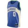 Milwaukee Bucks Damian Lillard #0 2023/24 Swingman Jersey for men - City Edition - uafactory