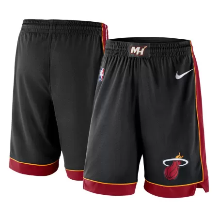 Men's Miami Heat Black Basketball Shorts 2019/20 - Icon Edition - uafactory